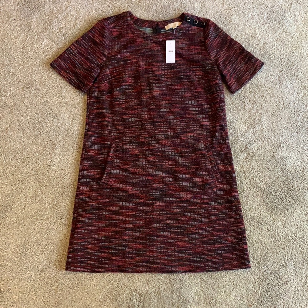 LOFT | ‘Tweed’ Red Dress